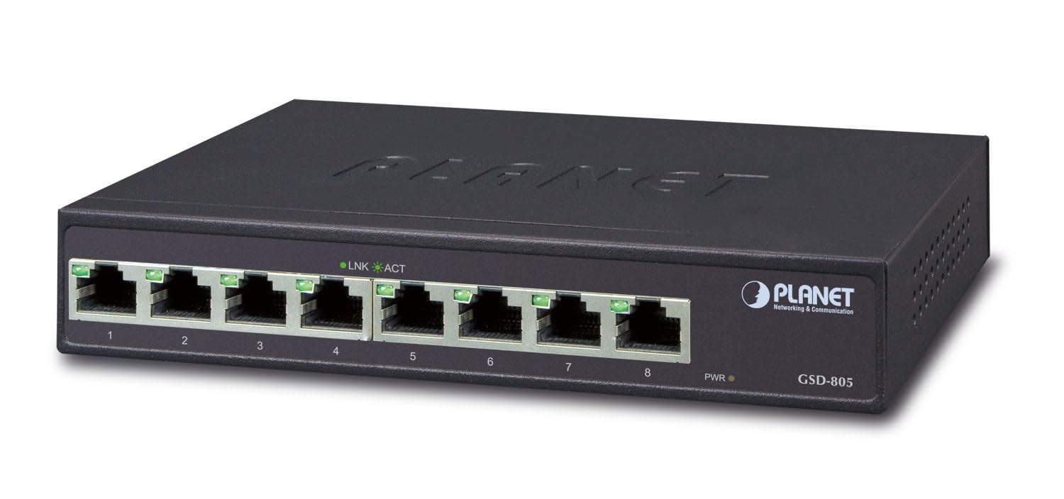 Amazon.com: Planet GSD-805 8-Port 1000Base-T Desktop Gigabit