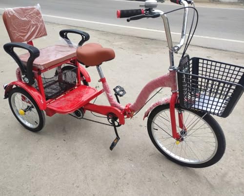 Triciclo Plegable para Adultos 16in Rojo miniatura 2