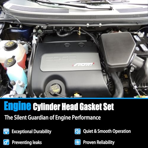 Image of AUCERAMIC Cylinder Head Gasket Set Fit for 2011-2019 Ford Edge Police Interceptor Sedan Police Interceptor Utility 2011-2020 Lincoln Continental MKS MKT MKX MKZ 3.7L V6 DOHC