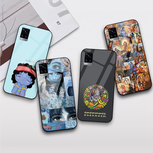 Image of COLORflow Back Cover Compatible with Vivo V20 | Krishna ji, Radha Krishna, God Customized | Shockproof TPU Bumper with Camera Protection Back Cover Compatible with Vivo V20