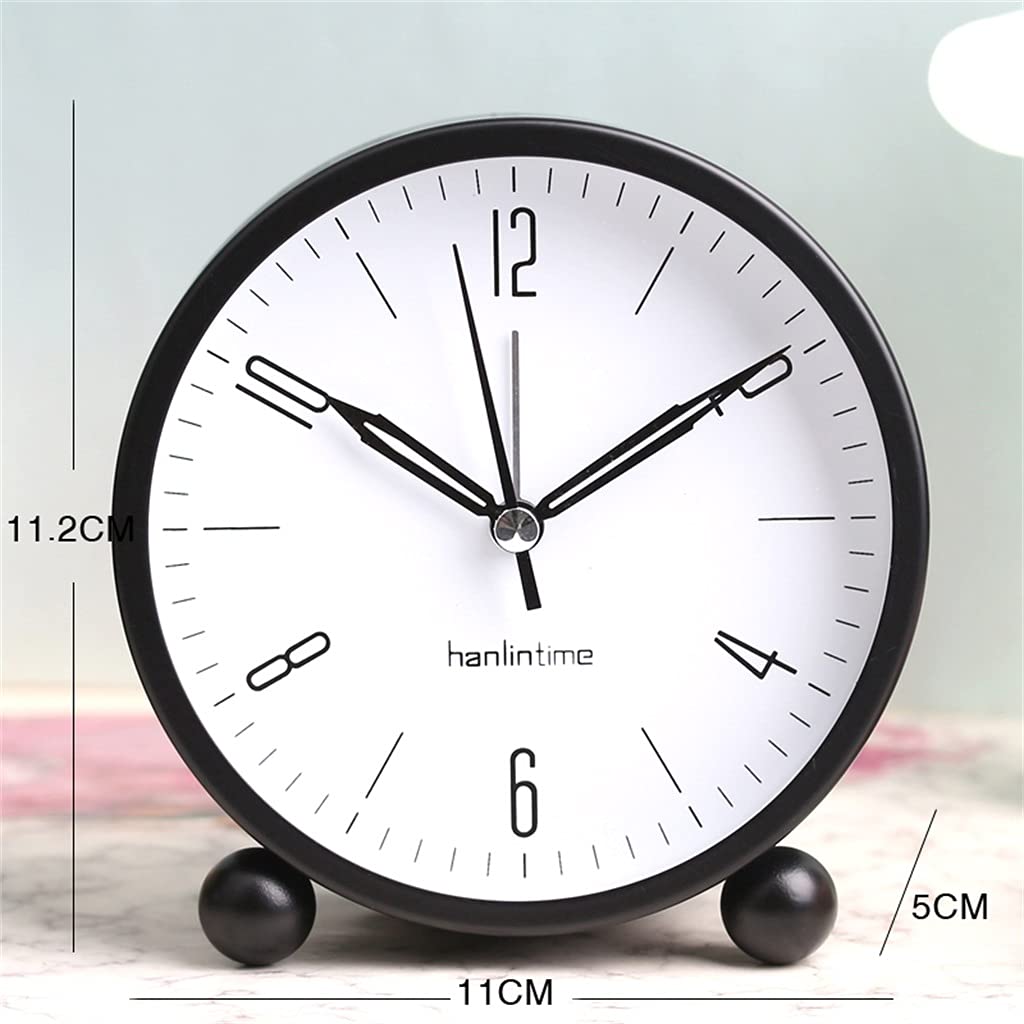 Orologio Digitale Rotondo Da Tavolo Con Sveglia Silenziosa Decorazione Luminosa Per L'orologio Sul Comodino Della Camera Letto(Blanco)