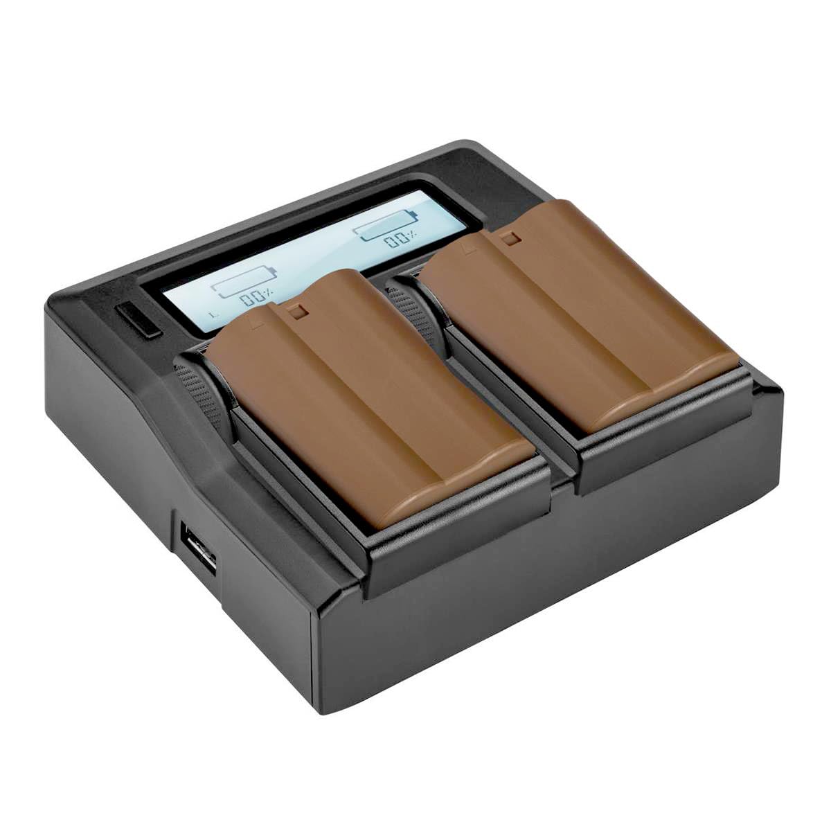 Green Extreme 2X EN-EL15c 16.8Wh 7V 2400mAh Lithium-Ion Battery, Bundle with Dual Smart Charger & 2X Smart Charger Plate