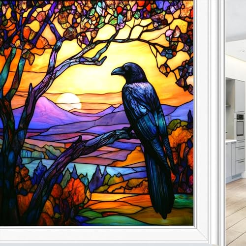 Vinilo adhesivo para ventana efecto vitrales 17.7x23.6 in miniatura 1
