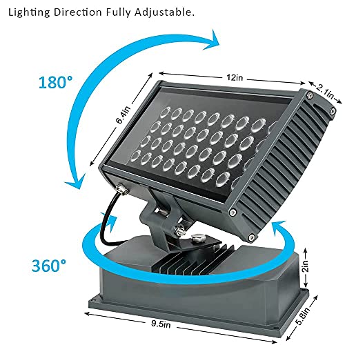 Atcd Led Wall Washer Lights Rgbw Color Changing With Rf Remote, 144W Waterproof Wall Washer Led Light For Outdoor/Indoor Lighting Projects, Hotels, Building Wall Decorations #TOP4