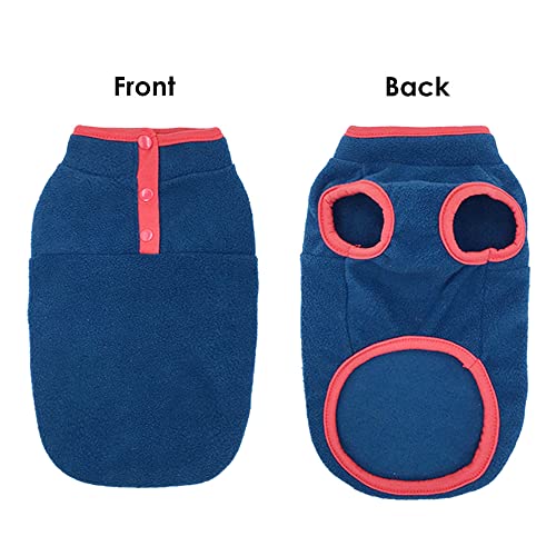 Pixriy Dog Fleece Sweater, Soft Dog Vest Apparel Sleeveless Puppy Winter Cold Weather Clothes Doggie Jacket Pullover For Small Medium Dogs And Cats (Medium, Blue) #TOP2