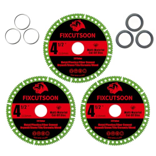 FIXCUTSOON 4.5 x 7/8 Indestructible Diamond Cutting Disc for Angle Grinder