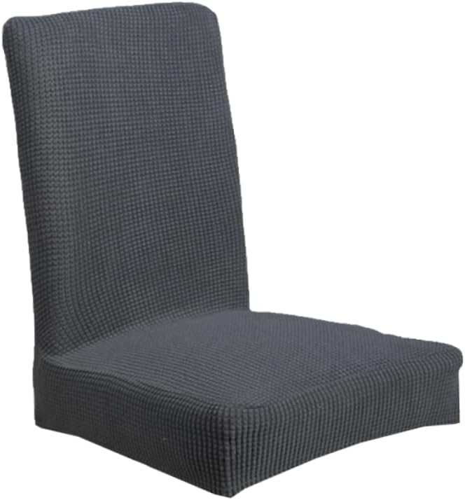 4pcs Elastic Stretchy Chair Covers Removable Dining Seat Protector for Home Office Weddings Parties Versatile Grey Slipcovers for Various Chair Styles