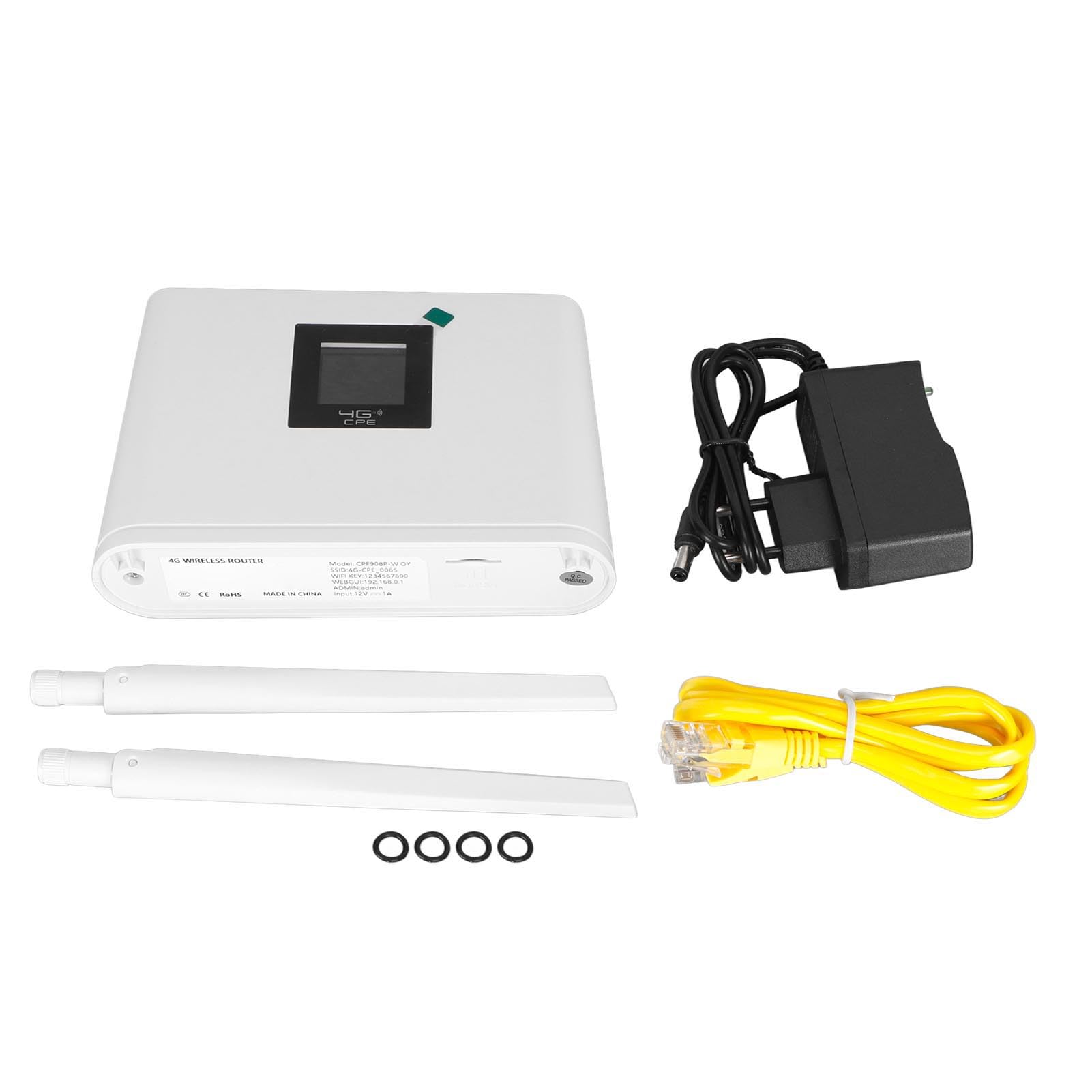 Yunseity Router 4G LTE Router da 150 MBPS SIM SIM SLOT WiFi per Europa Asia, 20 Dispositivi Supportati LCD Visualizzano l'antenna Ad Alto Guadagno Ad Alto Guadagno per il Campeggio all'aperto
