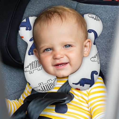 Image of Baby Travel Pillow, Infant Kid's Cushion Soft and Skin Friendly for Car Seat, Pushchair and Stroller (Style L)