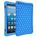 Fintie Silicone Case for all-new Fire HD 8 Tablet (7th Generation, 2017 Release) - [Honey Comb Upgraded Version] [Kid Friendly] Light Weight [Anti Slip] Shock Proof Protective Cover, Blue