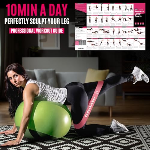 Fabric Resistance Bands for Working Out - Booty Bands for Legs -Glutes Training for Women and Men - Exercise Bands for Squats, Yoga, Physical Therapy -Home Gym Fitness - Thumbnail 6