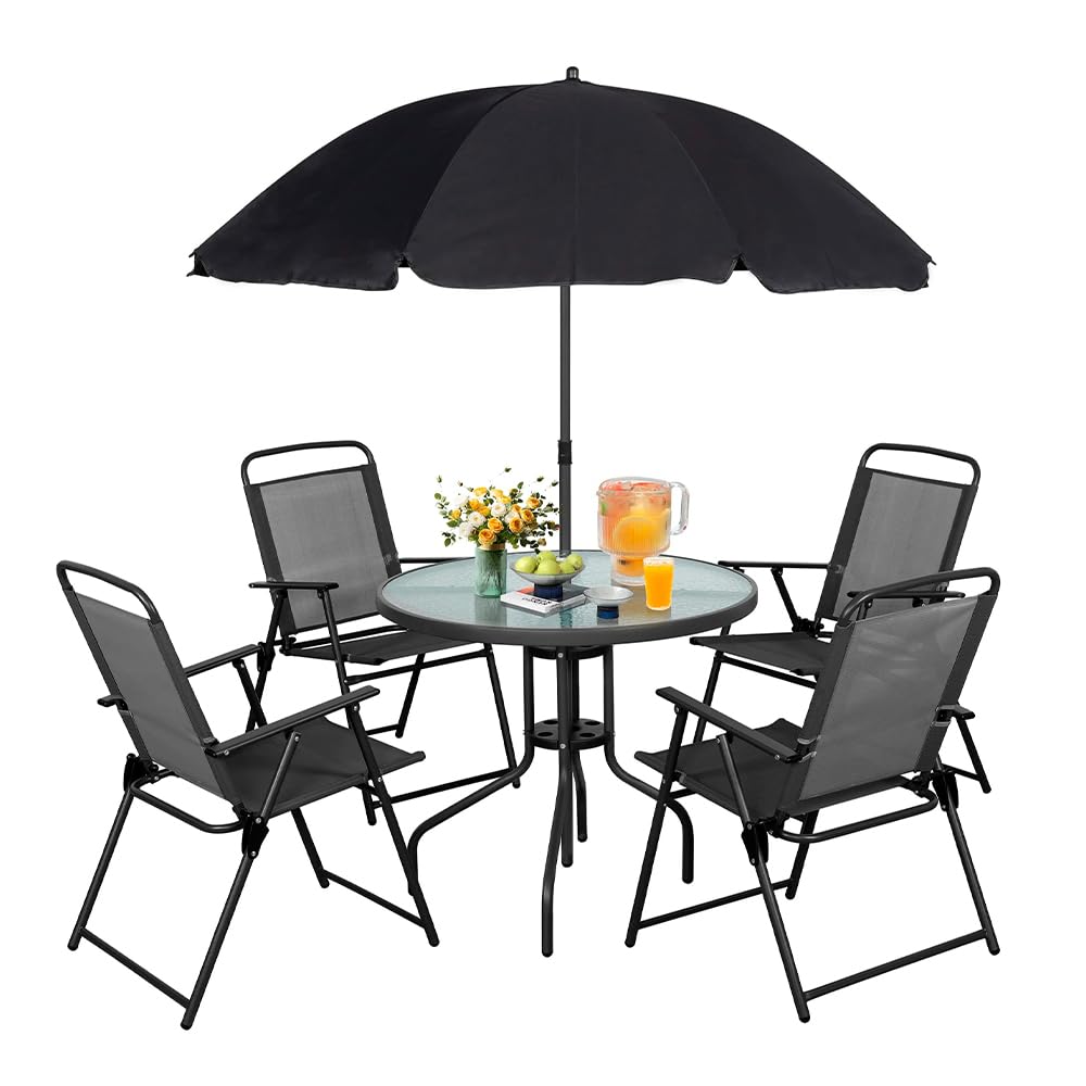 Conjunto HollyWave com Mesa Redonda e Guarda-Sol