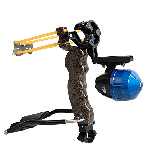 Isafish Outdoor Hunting Fishing Slingshot Kit Stainless Steel Arrow Rest Catapult Harpoon Bow