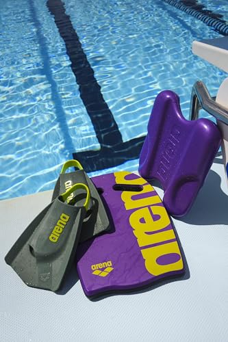 Image of Arena Unisex Adult Powerfin Pro II Swim Training Fins Men and Women Silicone Short Blade Flippers Left /Right Customized, White /Shocking Pink, Size 7.5-9