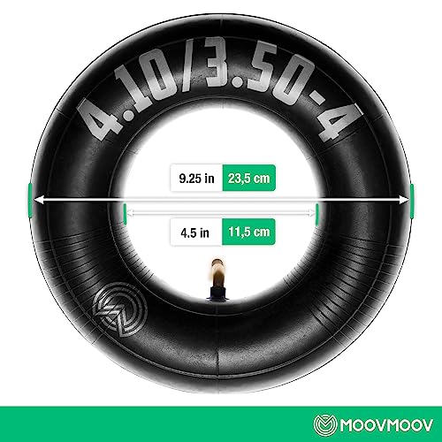 MoovMoov 4.10/3.50-4 Inner Tube for Mobility Scooter Sack Truck and Garden Cart Tyres - 4 Inch Rim - Bent Valve - Pack of 2 - Image 2