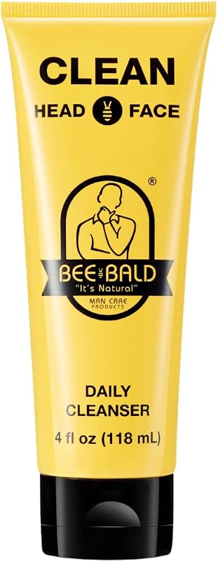 Bee Bald CLEAN Limpador diário para cabeça, couro cabeludo e rosto, 120 mL
