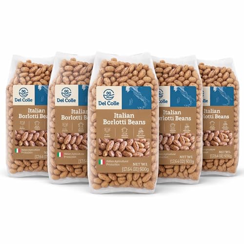 Del Colle Italian Borlotti Beans – Dried Cranberry/Roman Beans, Premium