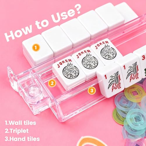 Set 4 Soportes Acrílicos para Mahjong Transparente miniatura 4