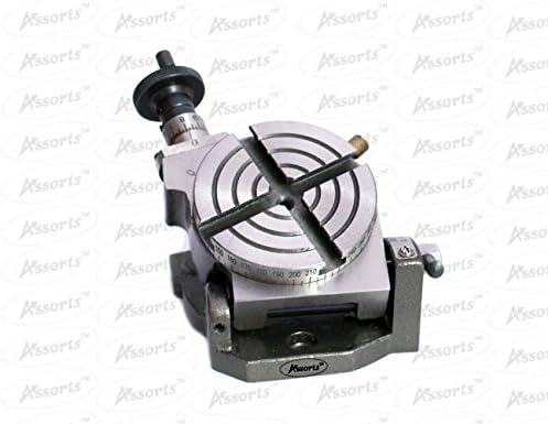 3 Inch Tilting Rotary Table with 65 mm 3-Jaw Self-Centering Chuck, Back Plate, and T-Nuts – Complete Precision Tool Kit