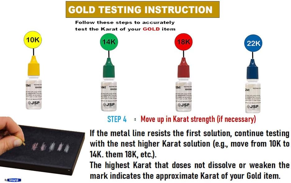 12 PC 18K Gold Jewelry Testing Solution