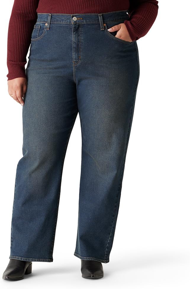 Levi Strauss Signature Gold Womens Heritage High-Rise Loose Straight Jeans (Also Available in Plus Size)