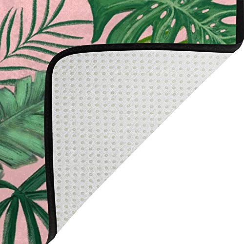 Tapis durable feuilles tropicales Ruchen 72x48 pouces lavable - 5