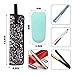 Beautyflier Flat Iron Holder Case, Canvas Heat-Resistant Flat Iron Travel Case and Silicone Mat for Hair Tools for Travel, Gym or Daily Use, 13.5IN, Black Flower