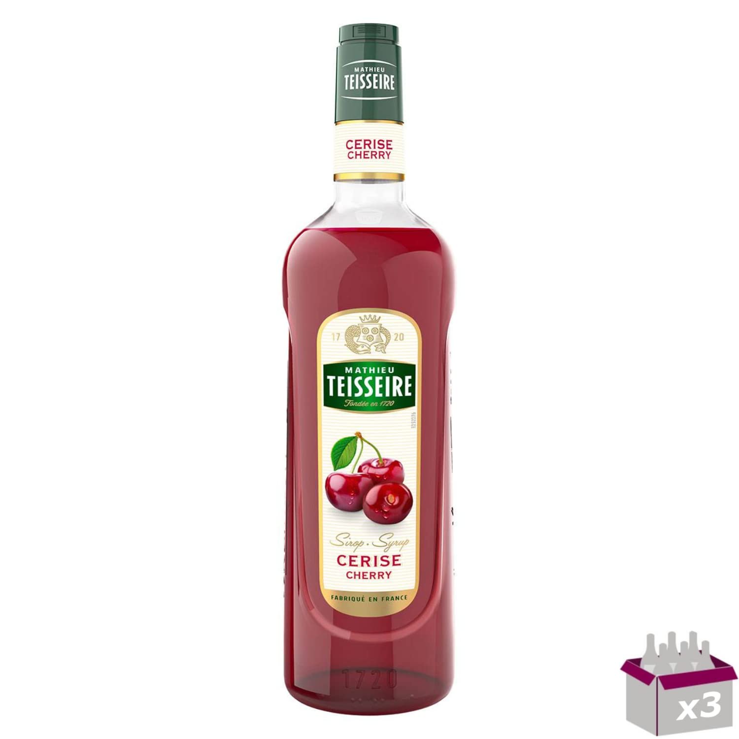 Lot de 3 - TEISSEIRE - Sirop Cerise - 1L