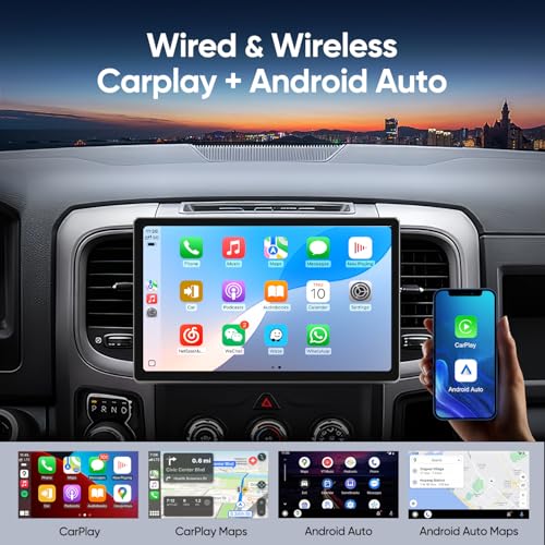 11.5 inch 8core Car Stereo Radio for Dodge Ram Pickup 1500 2500 3500 2013 2014 2015 2016 2017 2018 with Wireless carplay/Android auto/Touchscreen/GPS Navigation/HD Backup Camera - Thumbnail 5