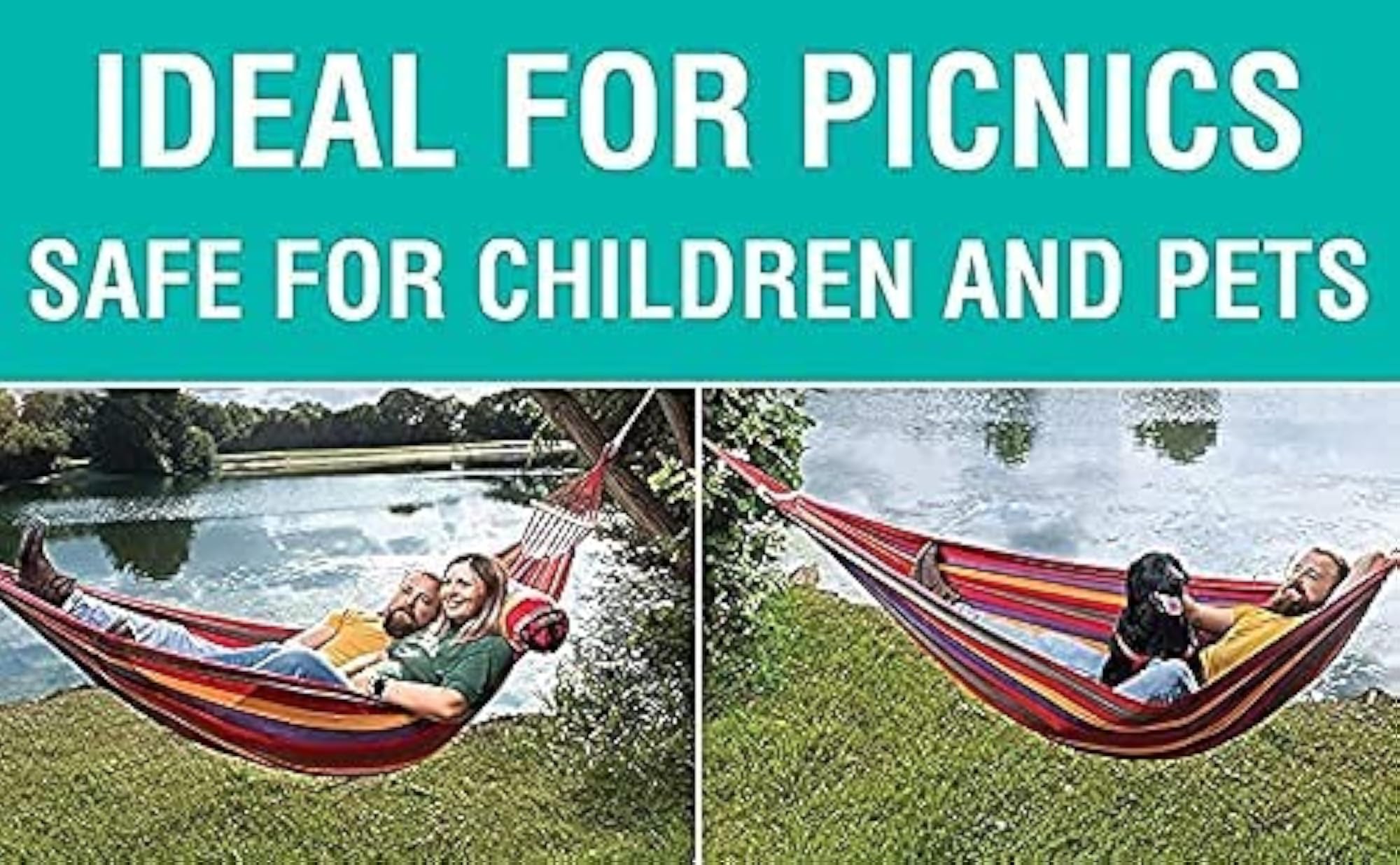 Wooden Stick Swing with White Rope Hammock for Outdoor Use