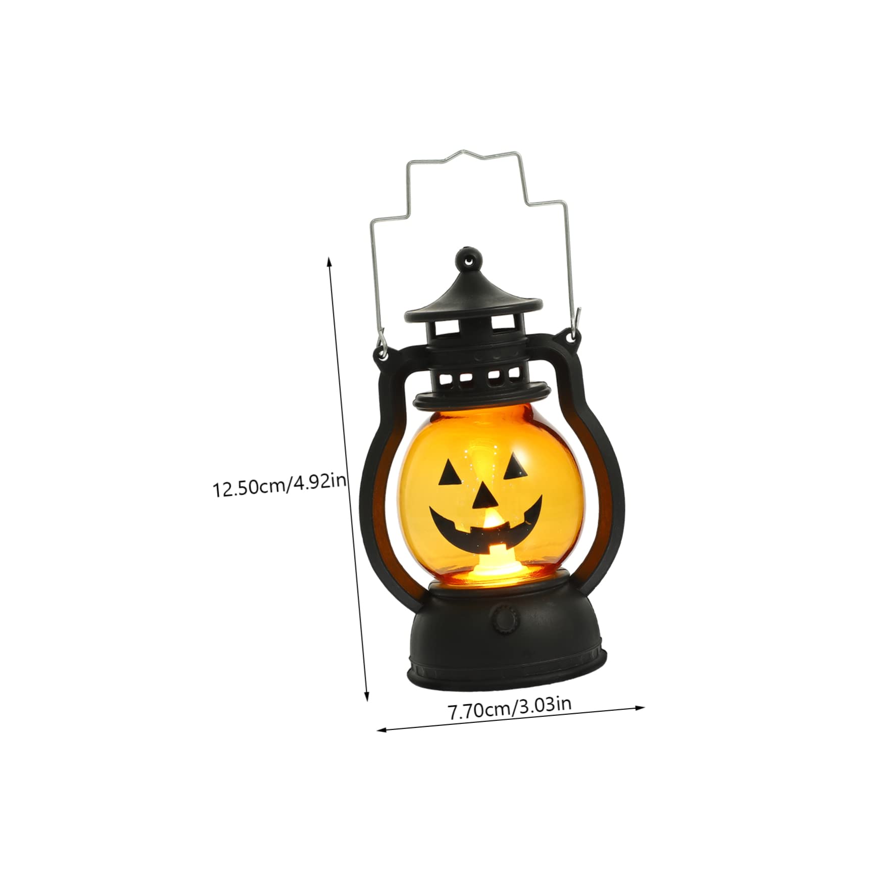 Garneck 2Pcs Pumpkin Lantern Lights with Handle Halloween for Themed Gatherings and Versatile Lights for Indoor and Outdoor Use