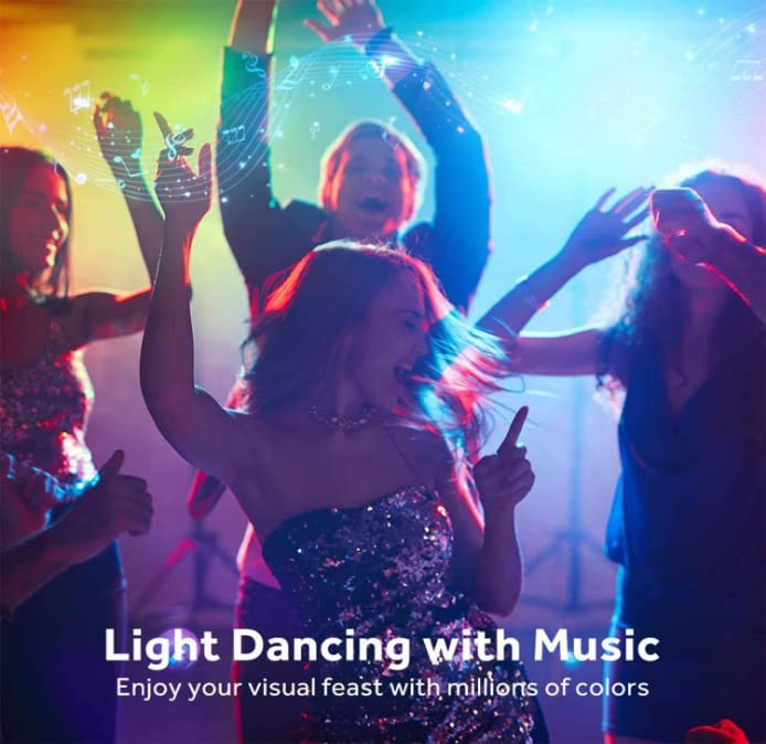 Image of CHARKEE 100ft Outdoor Led Strip Lights Waterproof IP65, Bluetooth Outdoor Waterproof Lights with Remote and Smart App Control 5050 RGB Color Changing Strip Lighting for Patio Decor(3 * 32.8ft)