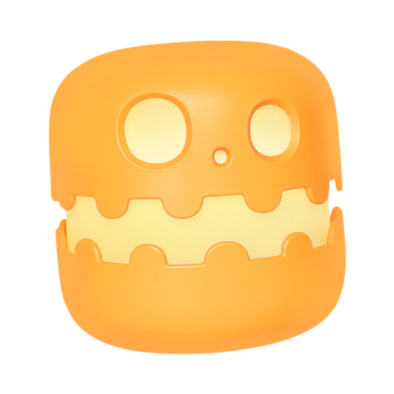 MagiDeal Luz de Noche de Calabaza, Luces de Halloween, Linterna de Calabaza Recargable, Luces de Hadas, Mini Linterna de Calabaza para Vacaciones al Aire Libre, Style B
