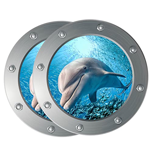 HOMSFOU 2 Hojas Pegatinas Decorativas Pegatinas Para Decoración De Sirena Productos Luz De Noche Para Bebé Pegatina Pato Etiqueta Océano De Polivinilo