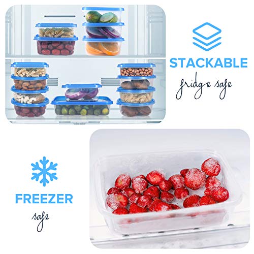 Foto von QCen frischhaltedosen mit Deckel 40 pcs(20 Behälter + 20 Deckel),frischhaltedose Set BPA-Frei,Lunchbox,Geeignet für Mikrowelle,Gefrierschrank und Spülmaschine