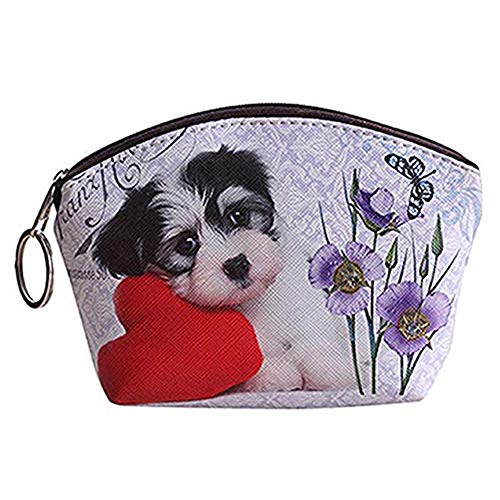 Preisvergleich Produktbild Cupcinu Geldbörse Brieftasche PU Handytasche Kartentasche Daten drahtbeutel Headset Reisetasche Cartoon Tier Reißverschluss Aufbewahrungstasche (Stil-1)