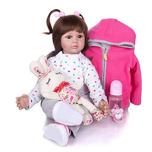 Handgemachte Wiedergeborene Babypuppen 60 Cm Silikon Weiche Vinyl Zwillinge Wiedergeborene Puppen Getreu Wie Prinzessin Neugeborene Babypuppen Spielzeug Mit Weihnachtsgeburtstagsgeschenk,Girl