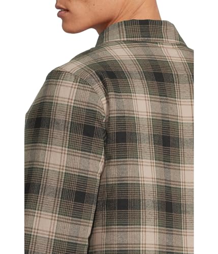 Image of Volcom Men's Kenson Insulated Flannel Shirt Jacket - Removable Fleece Hood, Taffeta Lined