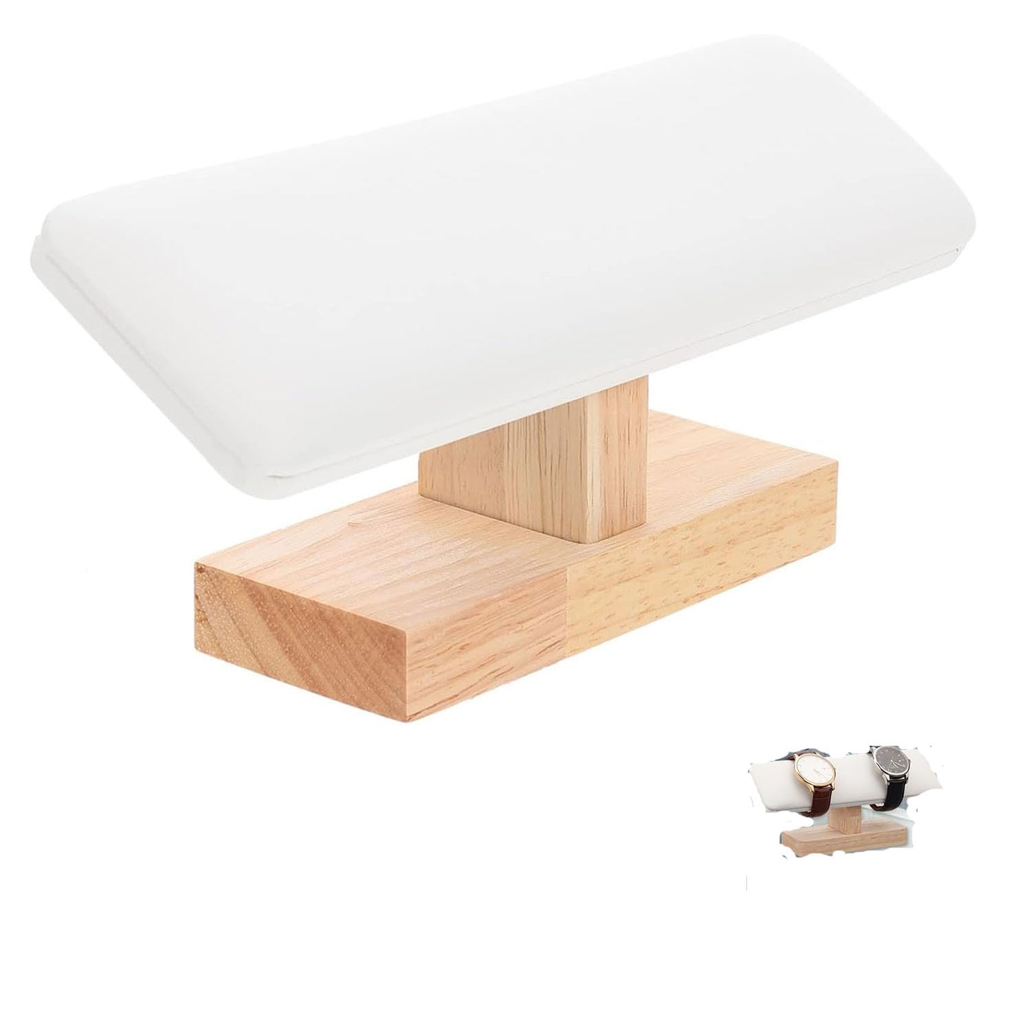 Yangwen Wooden Jewelry Display Stand, Bracelet & Watch Holder With Modern Organizer For Necklaces, Bangles, Retail Shop & Home Storage