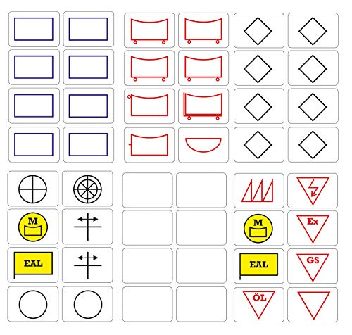 Taktifol Haftsymbole selbsthaftende taktische Zeichen (Fahrzeuge schwarz) Cover