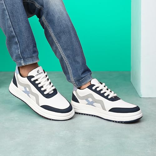 Image of Centrino Gym Casual Sneakers for Man | Shoes for Men Stylish | Lightweight Lace-Up Canvas Walking Shoes | Cushioned Insole | Breathable Comfortable | Anti-Skid Sole | Mens Sports Sneaker Shoes Daily (9537)