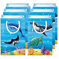 WERNNSAI Video Game Party Bags - 16 PCS Mini Blue Game Birthday Party Supplies Gift Bags For Boys Kids Gaming Goodie Bag With Handles For Games Theme Birthday Baby Shower Gaming Night