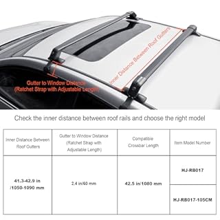 VEVOR Universal Roof Rack Cross Bars, Aluminum Roof Rack Crossbars, Fit Roof Without Side Rail, 155 lbs Load Capacity, Adjustable Bare Roof Crossbars with Locks, for SUVs, Sedans, and Vans