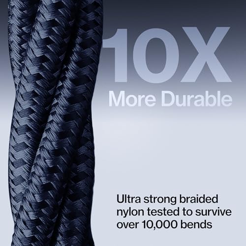 Image of Statik MagStack Pro USB C to USB C Coiling Magnetic Charging Cable,100W | Nylon Braided Tangle-Free Design, Magnetic Coiling, Data Transfer, Compatible with iPhone & Android, 6FT Navy, 3 Pack