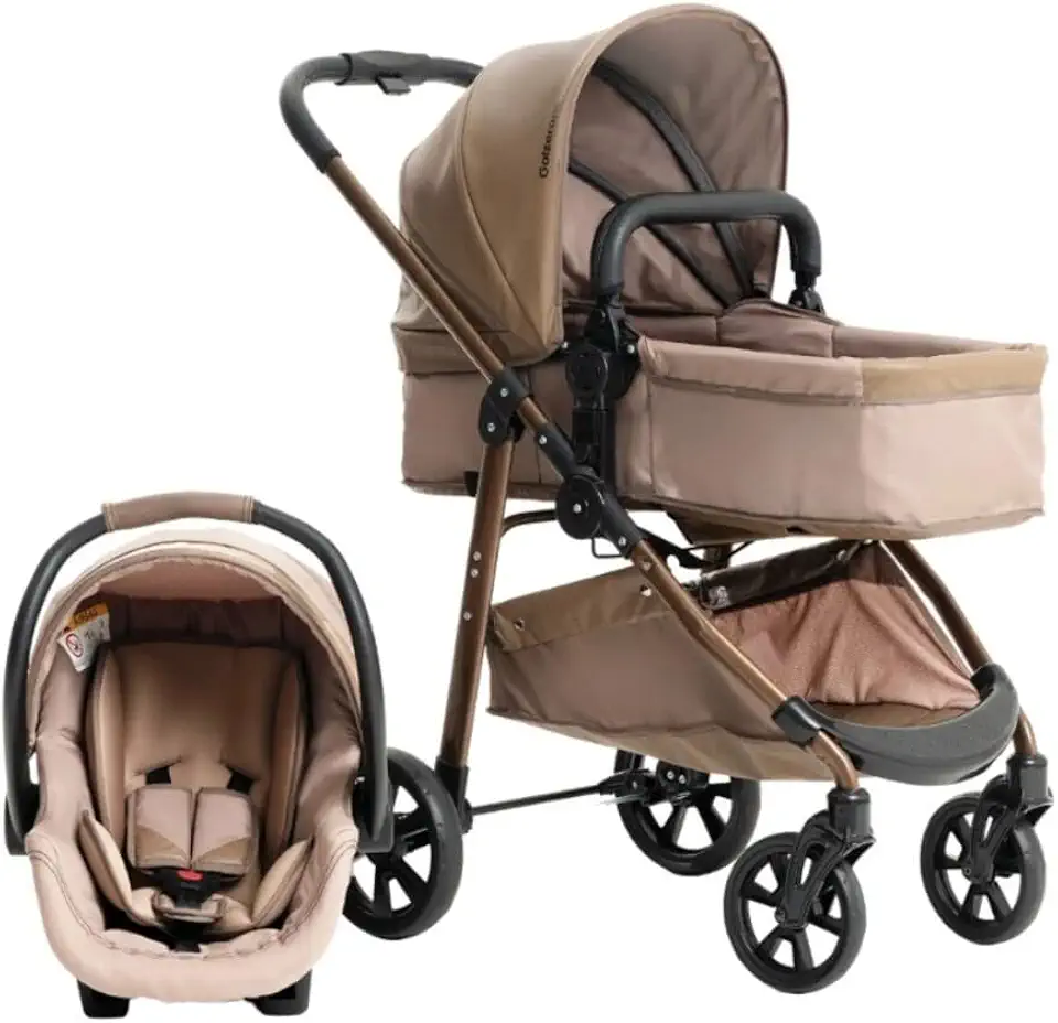 Carrinho Bebê Travel System Galzerano Extreme Must Toffee + Bebê Conforto 22kg