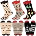 Belloxis Gitarre Socken Herren 43-46, Gitarre Geschenke für Manner, Lustige Bunt Witzige Socken