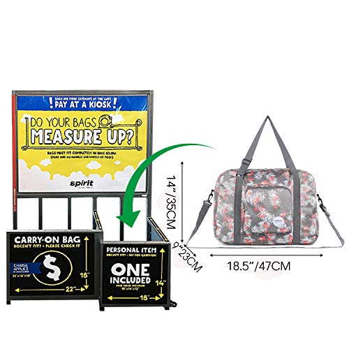 Wandf Foldable Travel Duffel Bag Carryon Luggage Sports Gym Weekend Tote Bag Water Resistant Nylon for Women (Flamingo E)