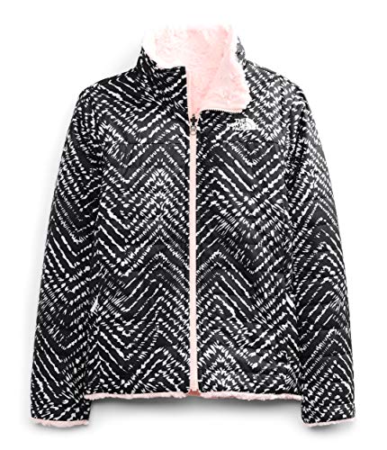 Image of THE NORTH FACE Girls' Reversible Mossbud Swirl Jacket, TNF Black Shibori Chevron Print, L