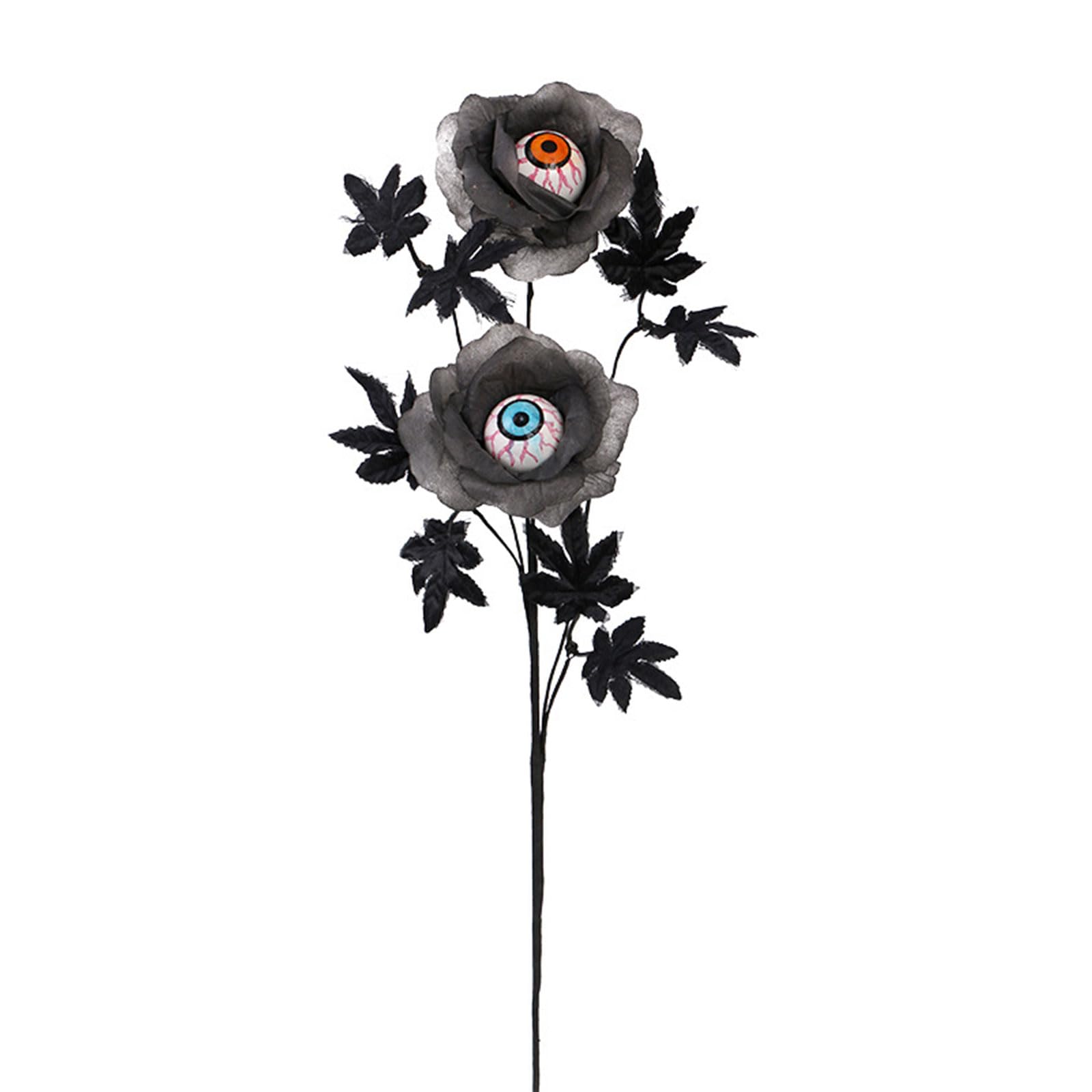 Xjdzineq Realistic Eyeballs Artificial Flower with Halloween Leaves for Party Table Decor & Vase Arrangements Arrangement