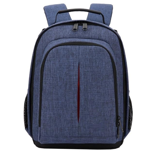 Borsa Reflex Zaino for macchina fotografica impermeabile, video, spalle, morbido e imbottito, treppiede, con copertura antipioggia, for uomo donna(Blue)